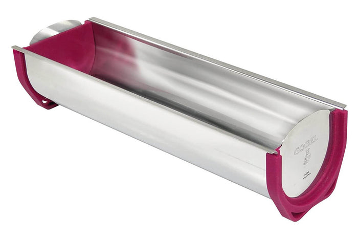 Gouttière à bûche Gobel inox + embouts silicone - M