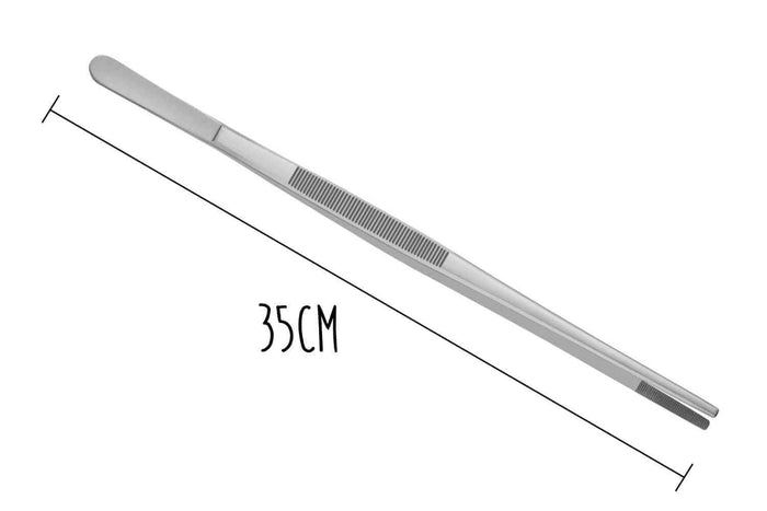 Grande pince à barbecue Triangle inox - 35 cm