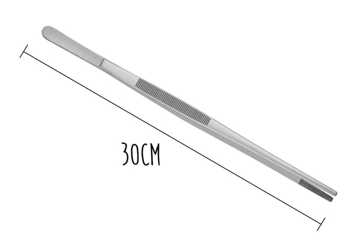 Grande pince à barbecue Triangle inox - 30 cm