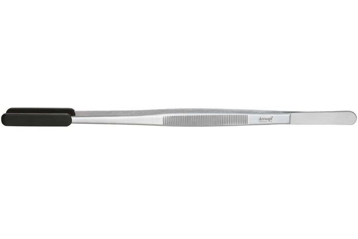 Grande pince de cuisine Triangle inox embouts silicone amovibles - 30 cm