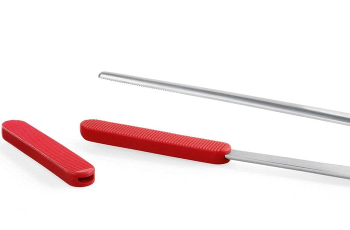 Grande pince de cuisine Triangle inox embouts silicone amovibles - 35 cm