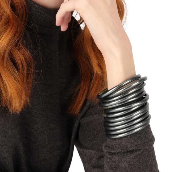 Graphite Bangle Bracelet Set