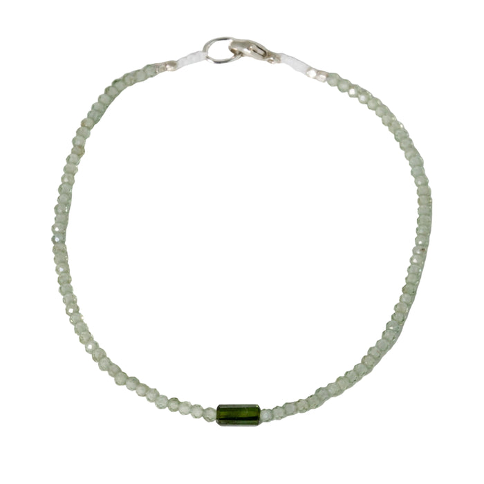 Green Apatite + Green Tourmaline Bracelet-Margaret Solow