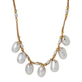 Grey Pearl Droplet Necklace-Danielle Welmond