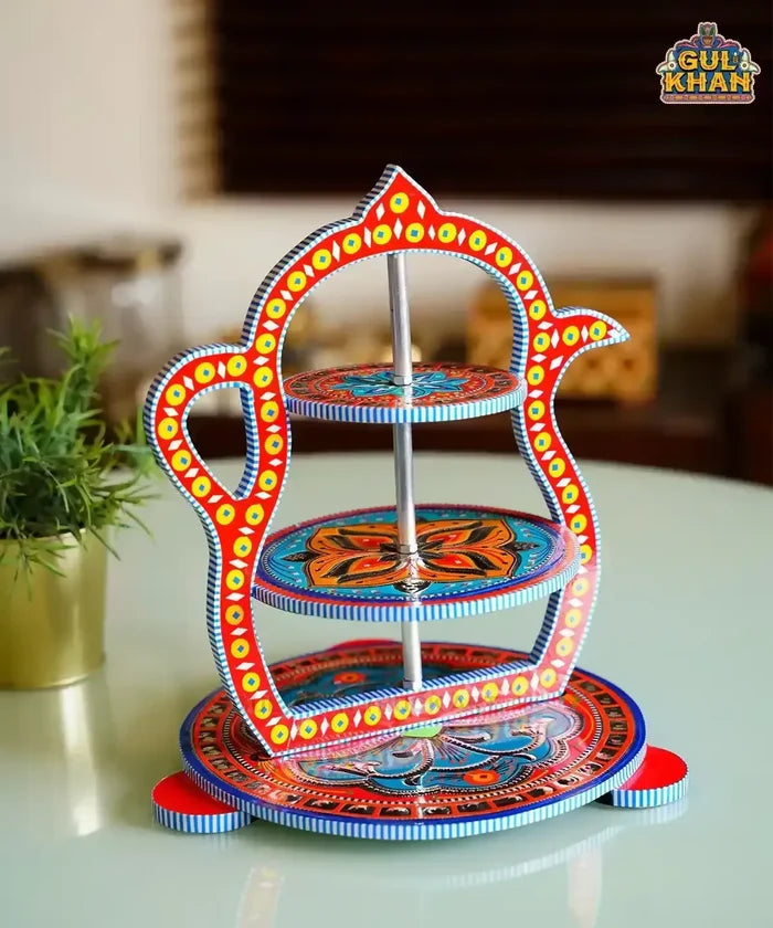 Gul Khan 3 Tier Serving Tray (Handmade)