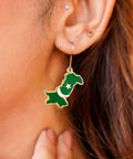 Gul Khan Map Metal Ear Rings