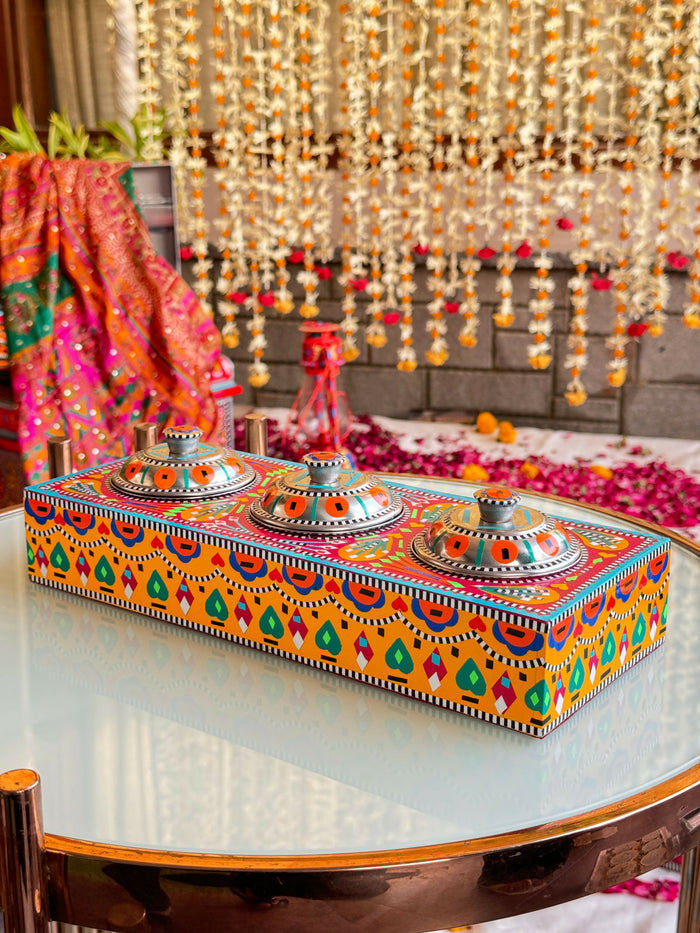 Gul Khan Multicolor Truck Three Partition Tray
