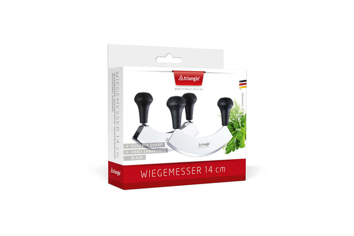 Hachoir berçoir Triangle lame simple inox - 14 cm