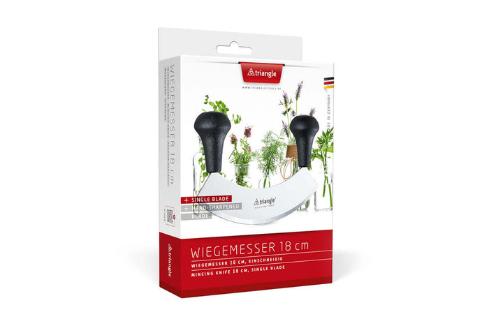 Hachoir berçoir Triangle lame simple inox - 23 cm