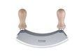 Hachoir berçoir Triangle poignées en hêtre double lame - 2 tailles - 14 cm