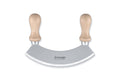 Hachoir berçoir Triangle poignées en hêtre lame simple inox - 2 tailles - 14 cm