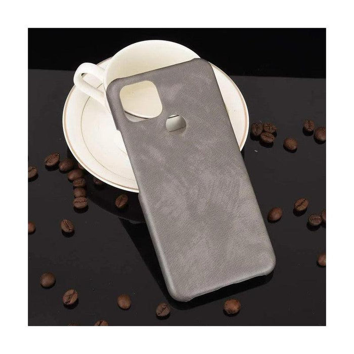 Hard Leather Case for Google Pixel 5 - Grey