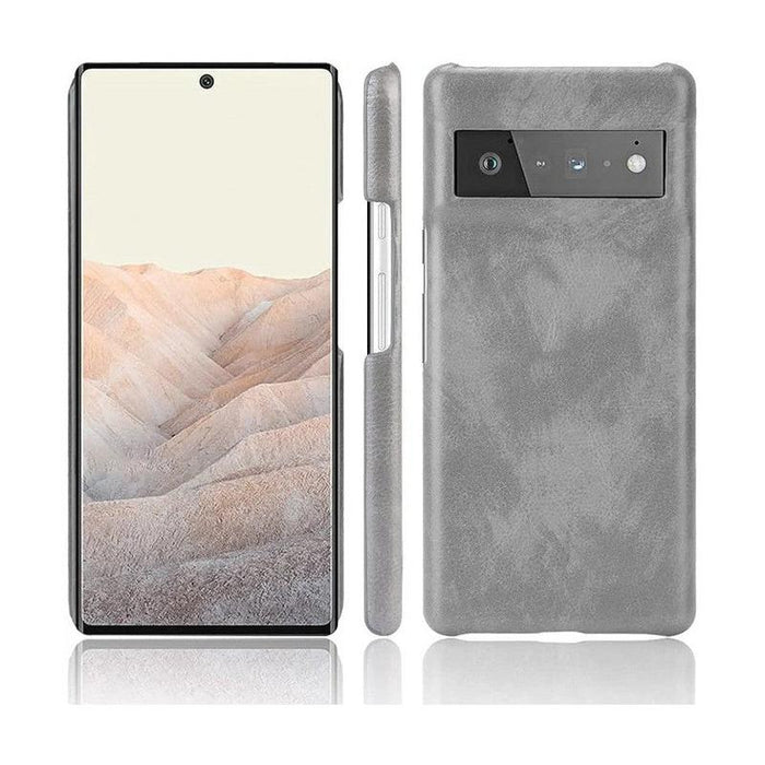 Hard Leather Case for Google Pixel 6 - Grey