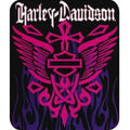 Harley Davidson Plush Queen Size Blanket - Extremely Soft - Machine Washable - Rising Cross