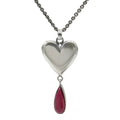 Heart Rhodolite Garnet Necklace-Jane Diaz