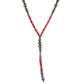 Heishi Spiny Oyster Shell Lariat Necklace