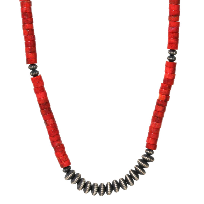Heishi Spiny Oyster Shell Necklace-Southwest