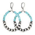 Heishi Turquoise Hoop Earrings