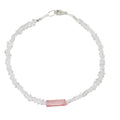 Herkimer Quartz + Pink Tourmaline Bracelet-Margaret Solow
