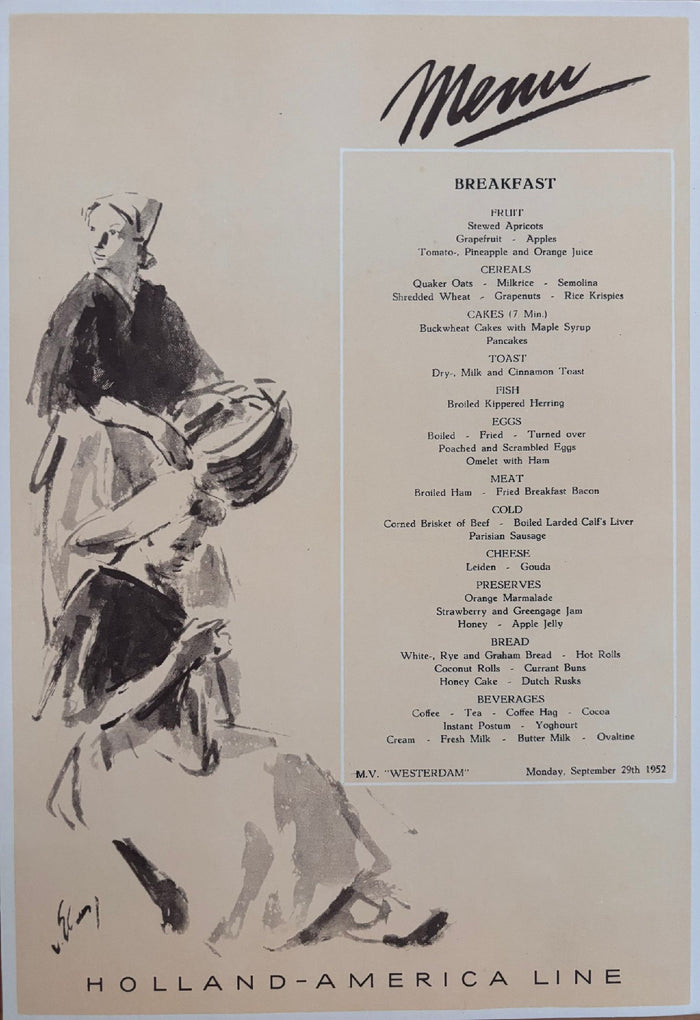 Holland-America Line. Breakfast
