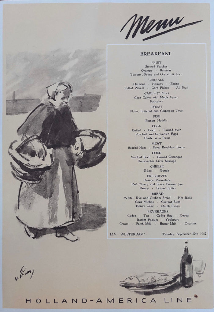 Holland-America Line. Breakfast