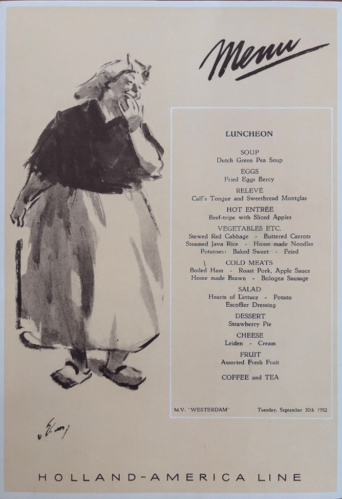 Holland-America Line. Luncheon