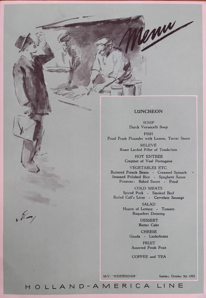 Holland-America Line. Luncheon