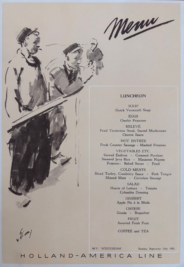 Holland-America Line. Luncheon
