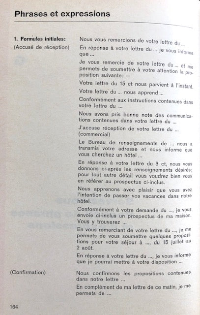 (Hotels) Wildermuth, J.R. &amp; P. Barraud. Correspondence Hoteliere Francaise.