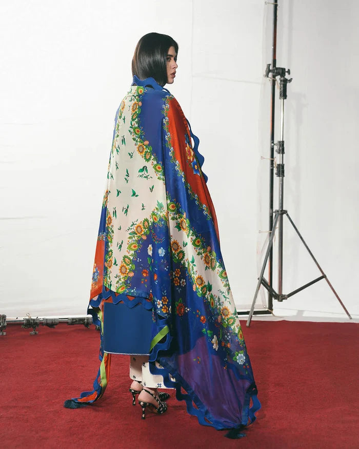 Hussain Rehar - Tahmi Three Piece Embroidered Cotton