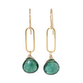 Indicolite Quartz Link Earring