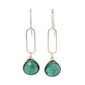 Indicolite Quartz Link Earring