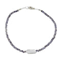 Iolite + Herkimer Quartz Bracelet-Margaret Solow