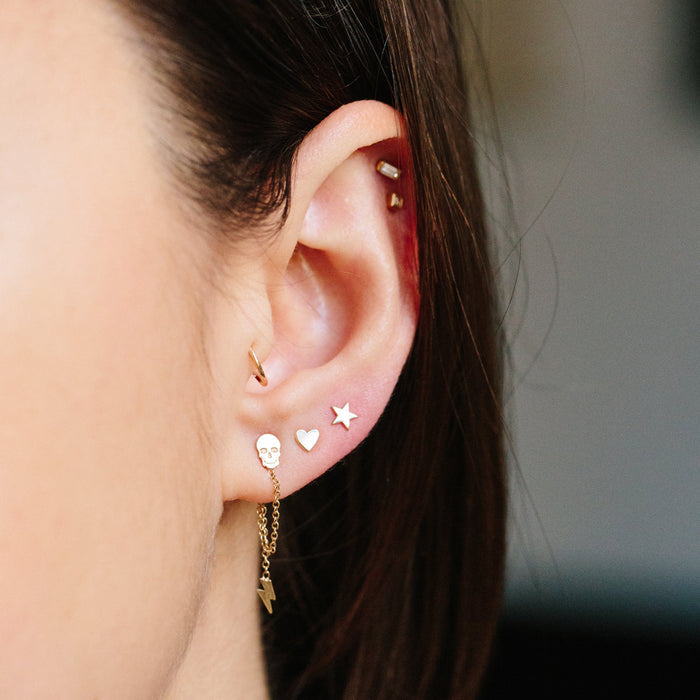 Itty Bitty Heart Flat Back Stud-Zoë Chicco