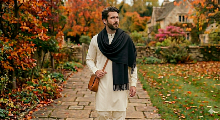 J Pardesi - Black Shawl