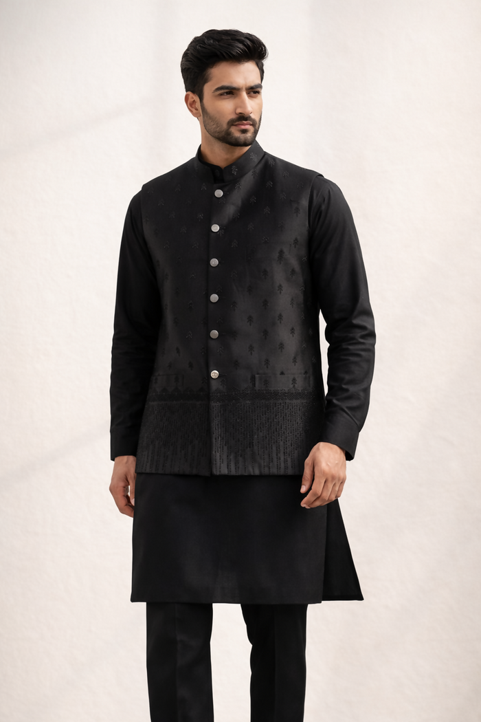 J Pardesi - Black Waistcoat