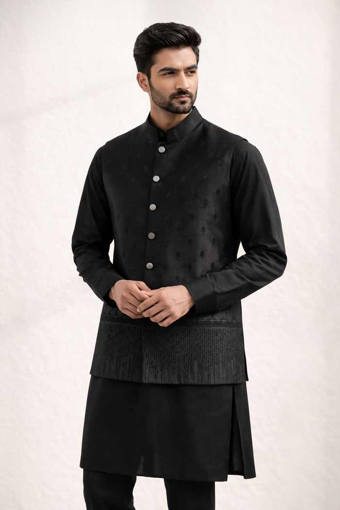 J Pardesi - Black Waistcoat