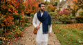 J Pardesi - Navy Blue Shawl