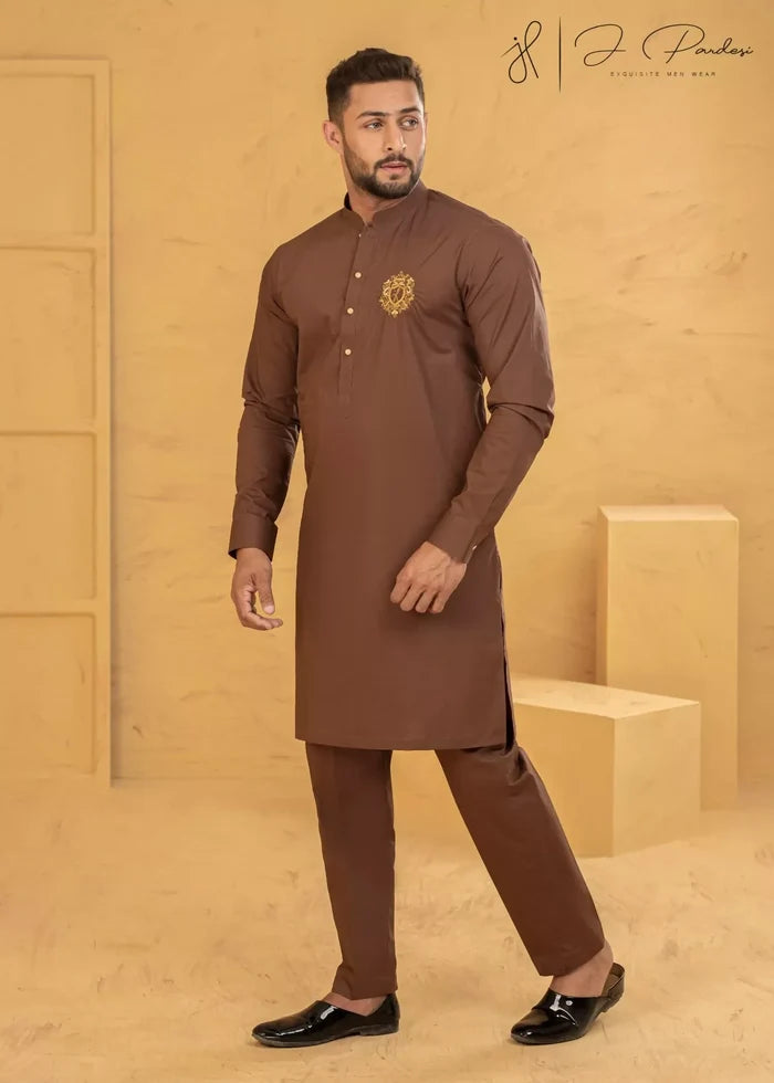 J Pardesi - Oak Brown Kurta Pajama