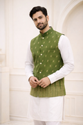 J Pardesi - Olive Royal waistcoat