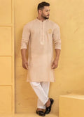 J PARDESI - Pure Peach Kurta