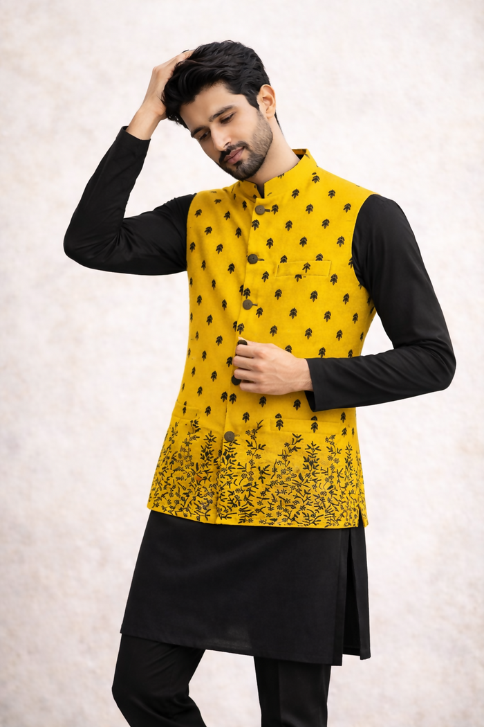 J Pardesi - Shahi Zarq Waistcoat