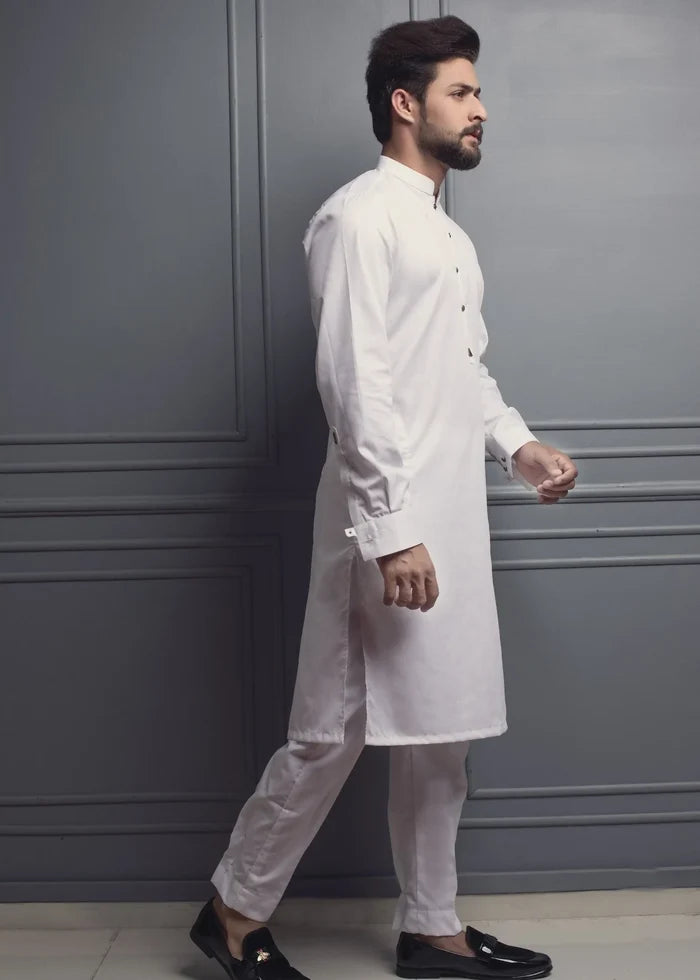 J Pardesi - White Kurta Pajama