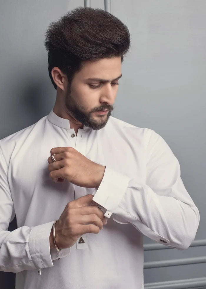 J Pardesi - White Kurta Pajama