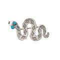 Joe Eby Small Serpent Turquoise Pin-Southwest