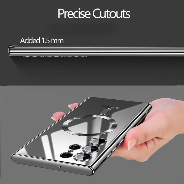 KingLink Luxury MagSafe Case Silver – For Samsung S25 Ultra