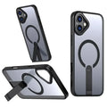 Kinglink Mag Ring Case with Kickstand MagSafe for iPhone 16 - Black