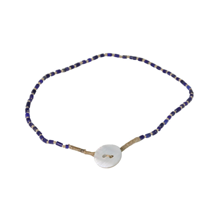 Lena-skadegard-blue-trade-beaded-bracelet