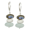 Labradorite and Aquamarine Pebbles Earrings-Philippa Roberts