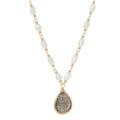 Labradorite on Pearls Necklace